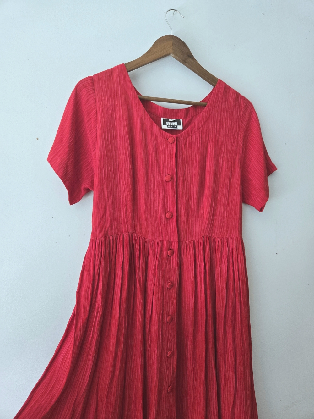 Pink/Red Stripe Crinkle Maxi Dress